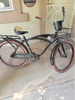 Huffy 26" Nel Lusso Cruiser Bike, Fits Riders 60"+, Matte Black, Adult, Men's