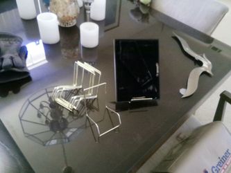 Gold metal stands