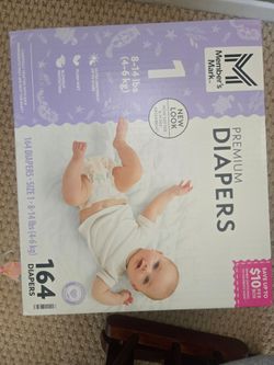 Unopened size 1 diapers