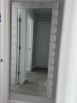 Large Silver Full-Length Wall Mirror — $40