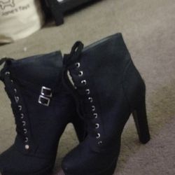 Lace up Gothic high heels