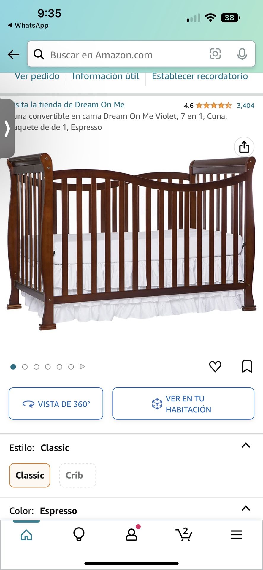 Dream On Me 7 In 1 Crib/bed 