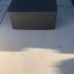 Foot Stool With Storage (dark Brown)