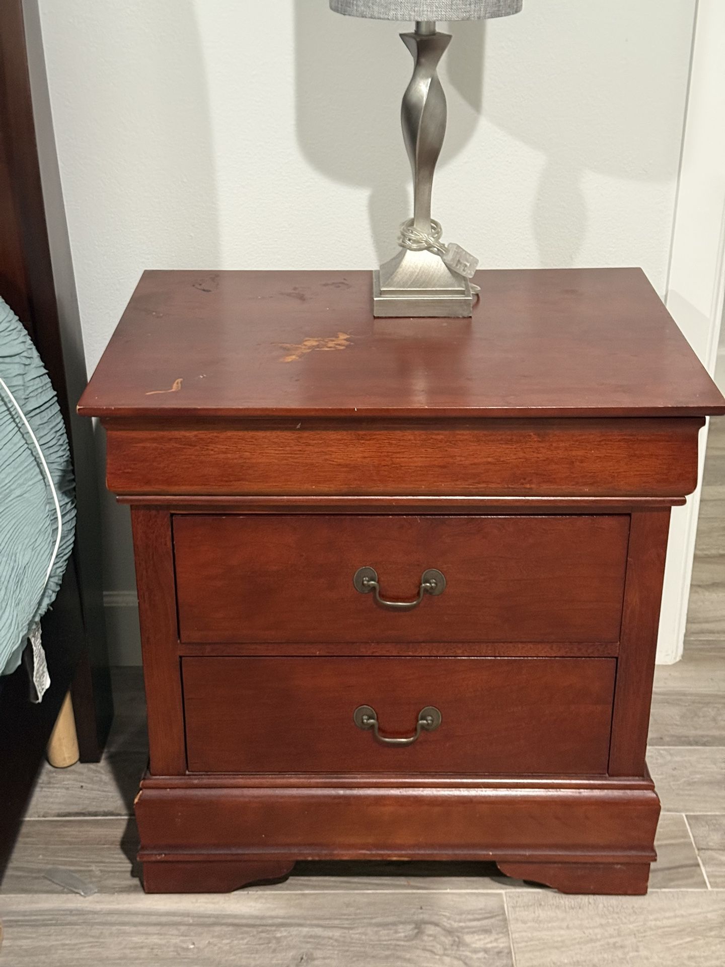 2 Night Stands And A Bed Frame