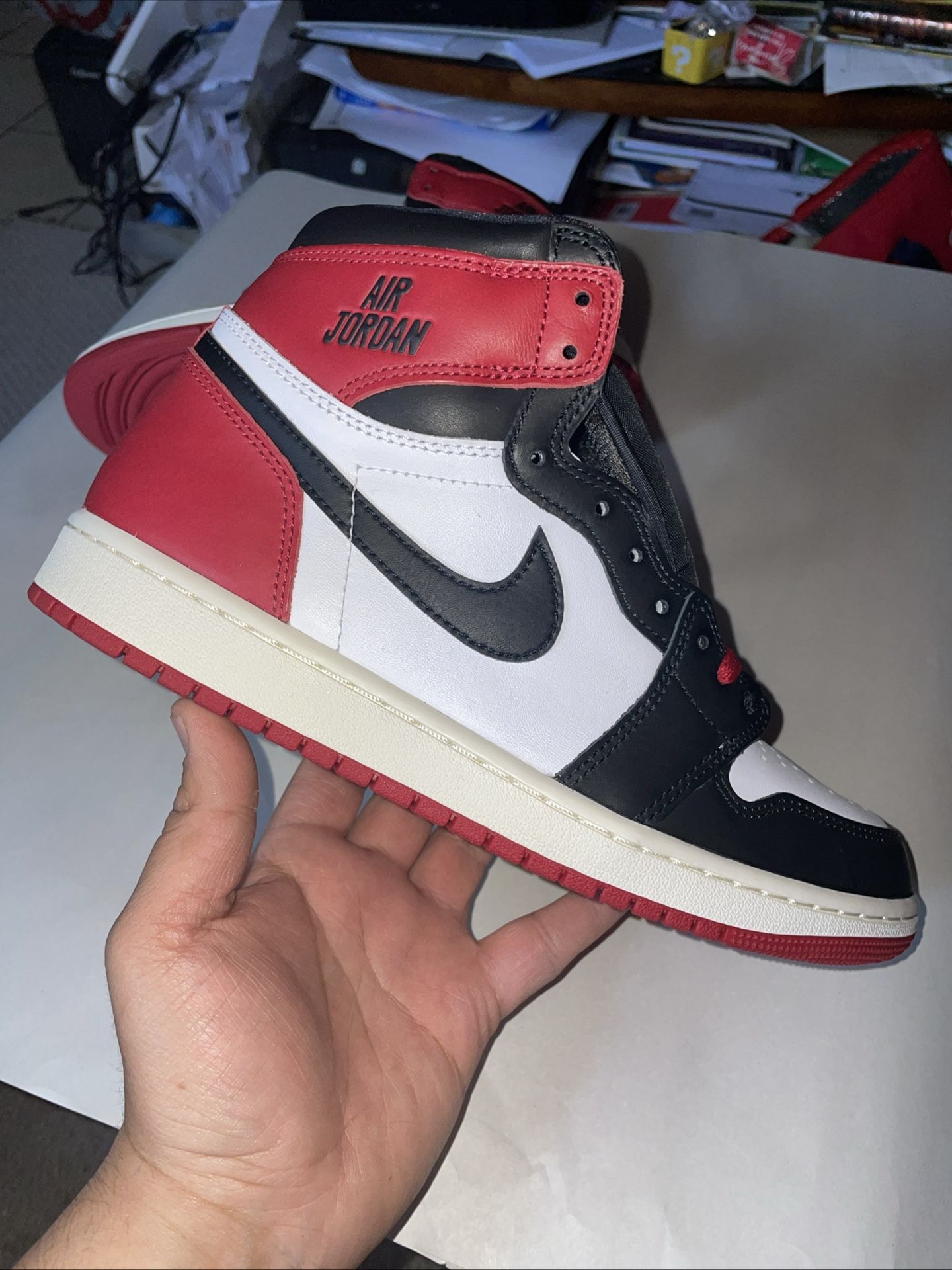 Nike Air Jordan 1 Retro High OG Black Toe Reimagined (DZ5485-106) Men Size 9.5