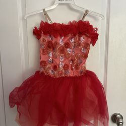 Red Rose Dance Costume 