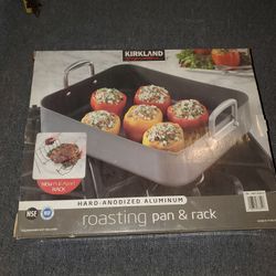 Kirkland Signature Hard-Anodized Aluminum Roasting  Pan With Rack 