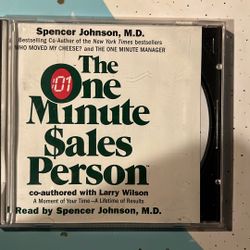 Spencer Johnson Md The One Minute Sales Person spoken, audio DVD excellent condition