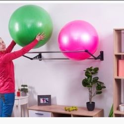 Exercise Ball Holder by ODOXIA, Wall Mount attachment Hardware Incl - new open box