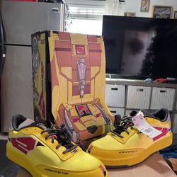 Black And Yellow Power Ranger Reebok Shoes  