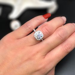 2ct Moissanite Ring With Certificate 