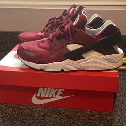 Nike Huarache Sneakers Maroon Red Size 11.5