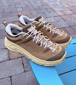 MENS HOKA ONE ONE TOR ULTRA LO TP - HIKING SNEAKERS - WHEAT/MUSHROOM US SIZE 11