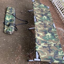 Outdoor Camouflage Camping Cot Weight Limit 330lbs