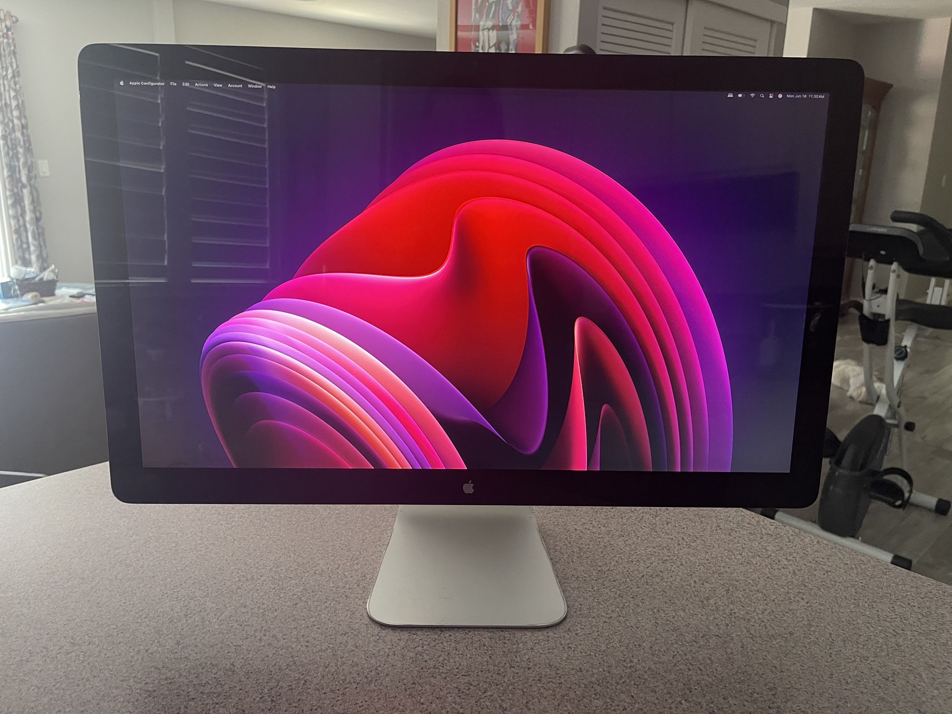 Apple 27 inch Thunderbolt Monitor w/ built in speakers.