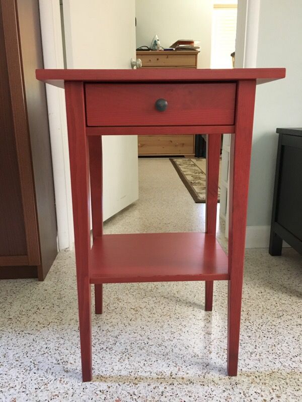 Reduced Red Ikea Hemnes Nightstand For Sale In Hollywood Fl Offerup