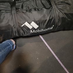 Mobihome Outdoor Canopy Tent Waterproof UV Protection 1 Sidewall Camping Beach Party Olive