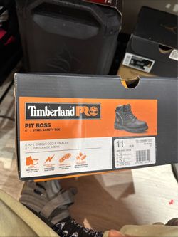 Timberland PRO Pit Boss 6" Steel Safety Toe Work Boots black Men's Size 11 (NEW)