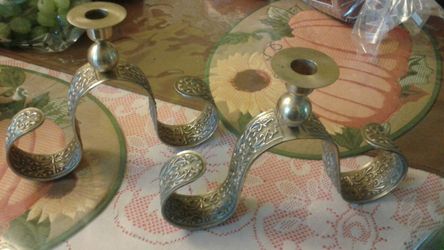 Brass candle holders
