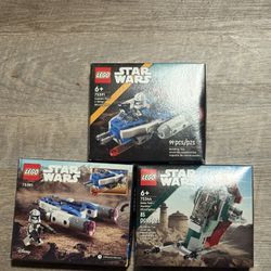 Lego captain Rex y wing 75391 and boba fett Starfighter 75344