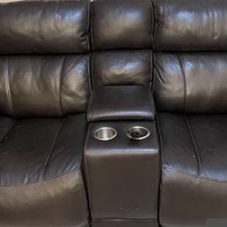 Recliner Leather Love Seat