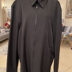 Black Jacket Xl With Front Zipper