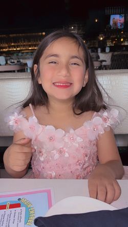 Girls pink dress for gala
