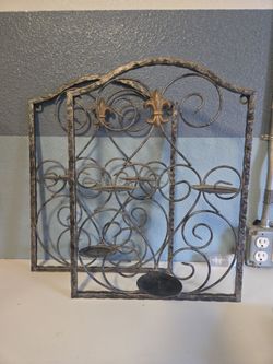 Fleur-de-lis candle wall holders 2