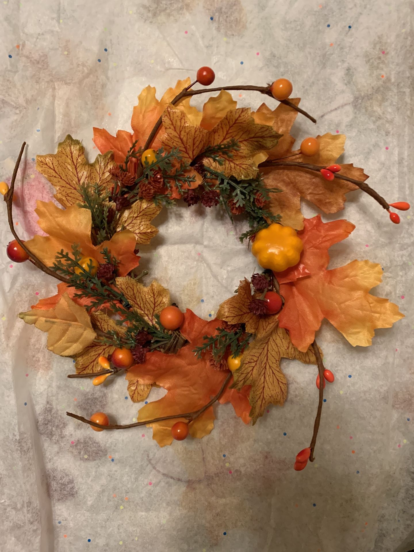 Handcrafted 3” Mini Fall Wreath