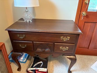 Queen Anne Style Table with 4 Drawers