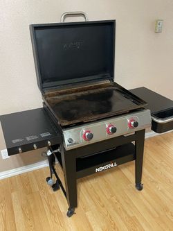 30" GRIDDLE COOKING STATION WITH HARD COVER (PLANCHA MEDIANA PARA TACOS DE 30" CON CUBIERTA)