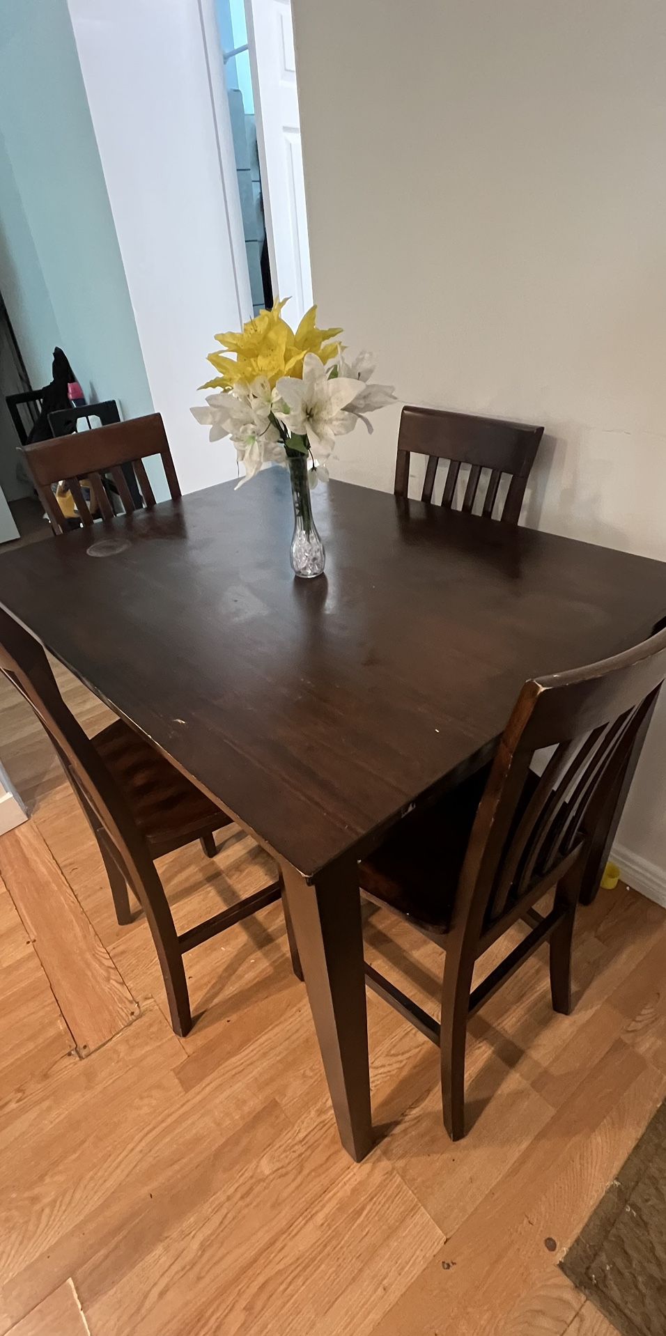Dinner Table And Four Chairs.
