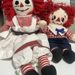 Vintage Raggedy Ann and Andy Dolls