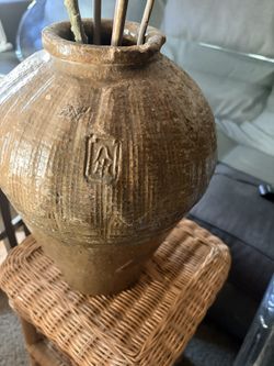 antique Chinese "Mijiu" (rice wine) storage jar,