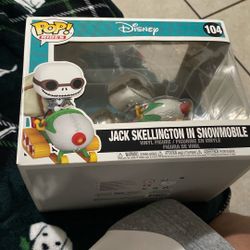 Jack Skellington In Snowmobile
