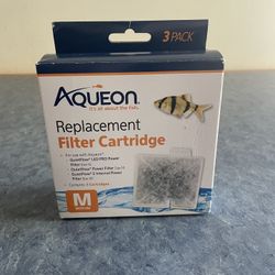 Aqueon Aquarium Fish Tank Replacement Filter Cartridges Large - 3 pack