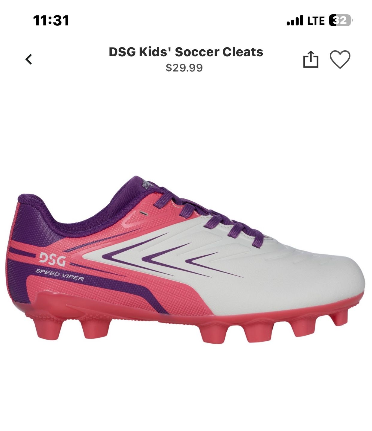 Worn Twice Size 4 Girls Soccer Cleats $20