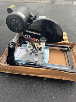 14” blade brick saw with 2 hp induction motor