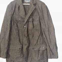 Michael Kors Brown Jacket (Size 42) | Made in Italy | Button up | Long sleeve | Four pockets | Collar | Machine washable  