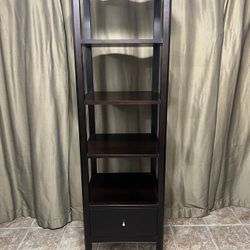 Espresso Narrow Bookshelf by Crate and Barrel 