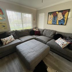 Large Sectional Couch With Ottoman