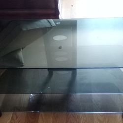 3 Tier Tempered Glass Television Stand For 30 To 70 Inch Television 