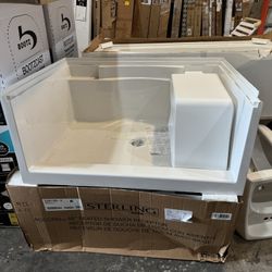 Sterling Accord Seated 48 in. x 36 in. Single Threshold Base in White