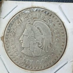 Rare 1948 Silver .999 Mexican 1 Oz Coin 