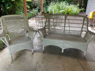 Wicker chair and sofa set