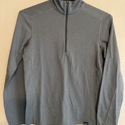 Patagonia Pullover Base Layer Capilene Women Small Midweight Gray Top 1/4 Zip