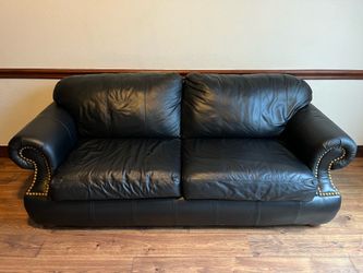 Leather Sleeper Sofa w/ Mattress