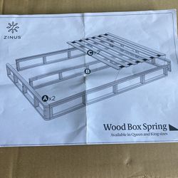 Queen Wooden Box Spring