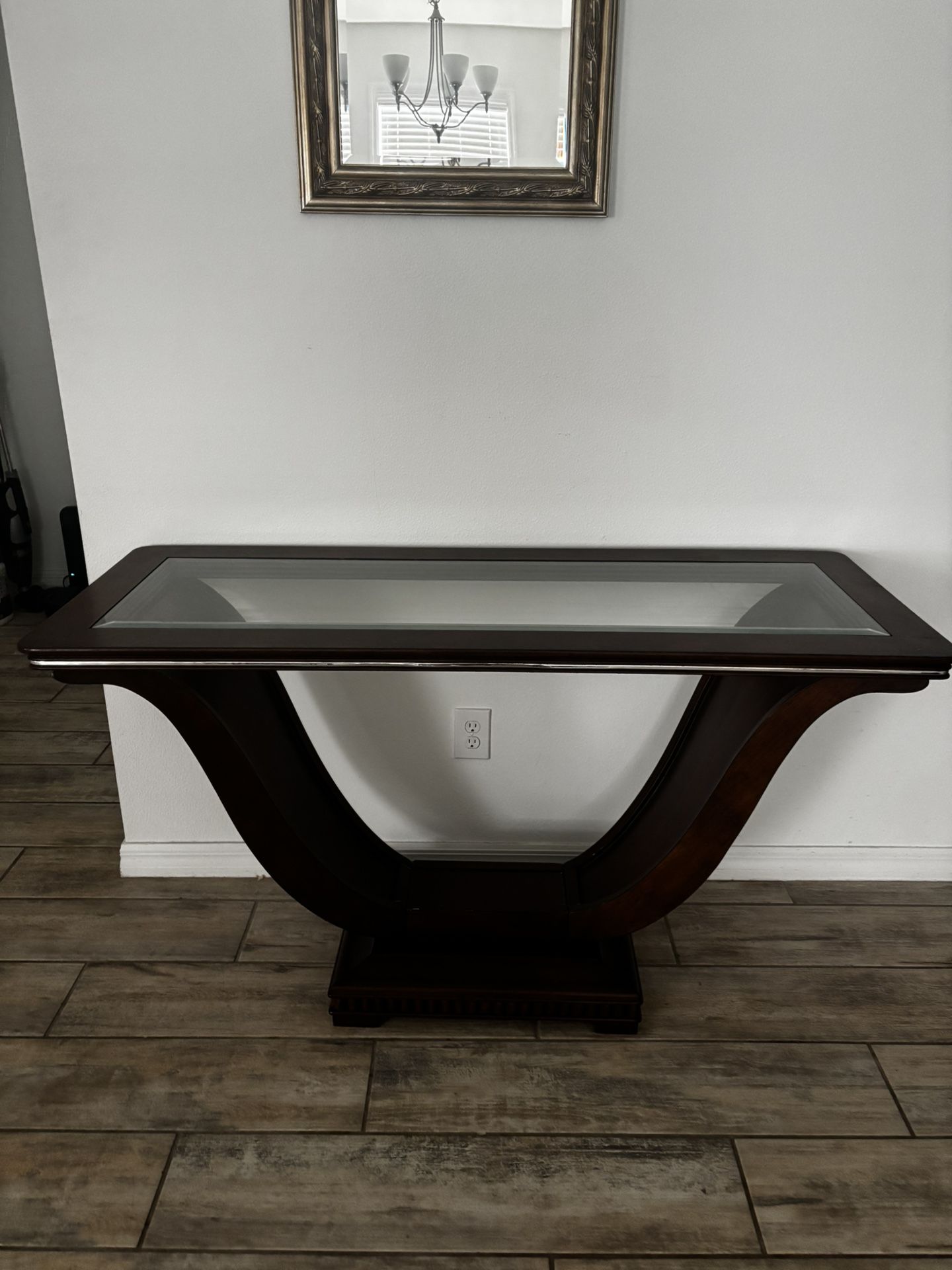 Glass wall table