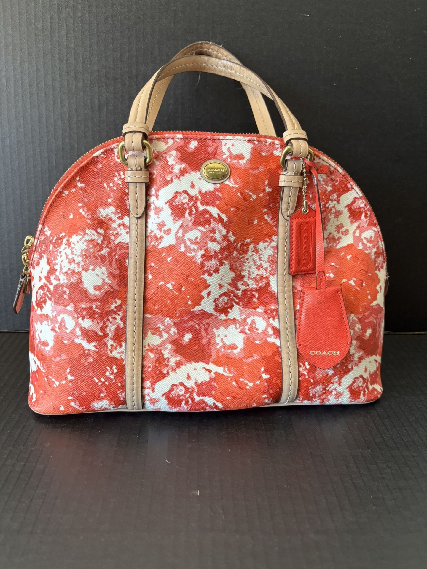 Coach Peyton Floral Cora Domed Satchel